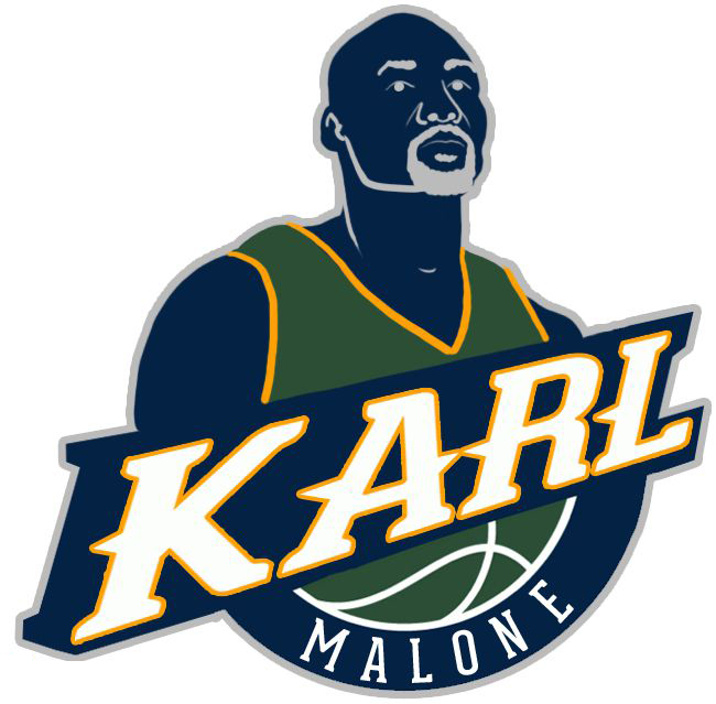 Utah Jazz Karl Malone Logo fabric transfer